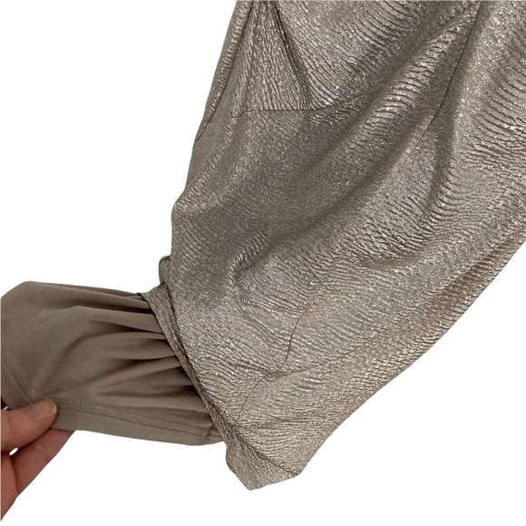 REISS Abellia Metallic Short Sleeve Dress - Picture 7 of 12